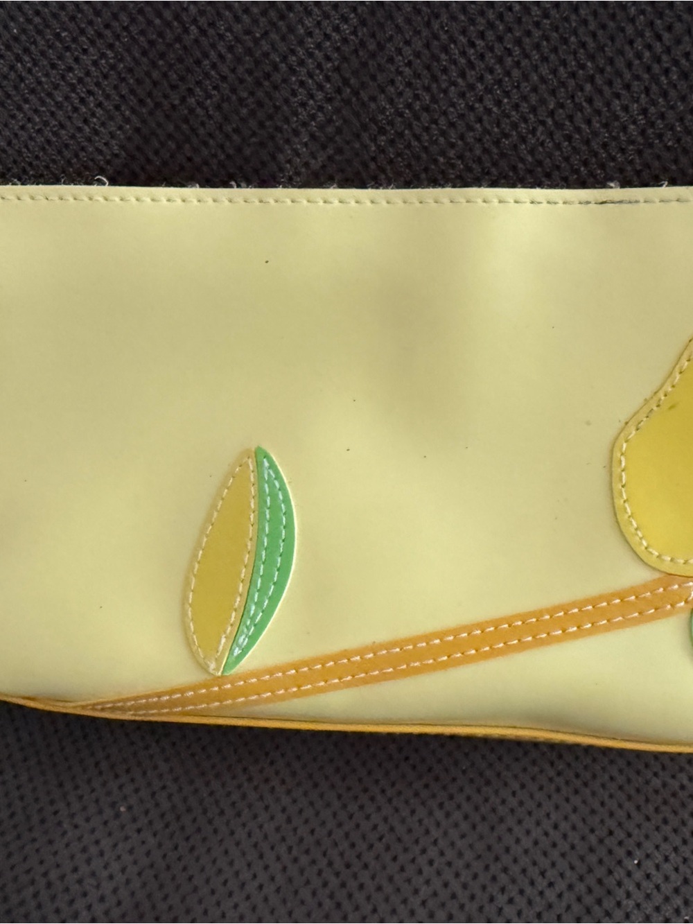 Yellow Lemon Appliqué Women’s Clutch Bag